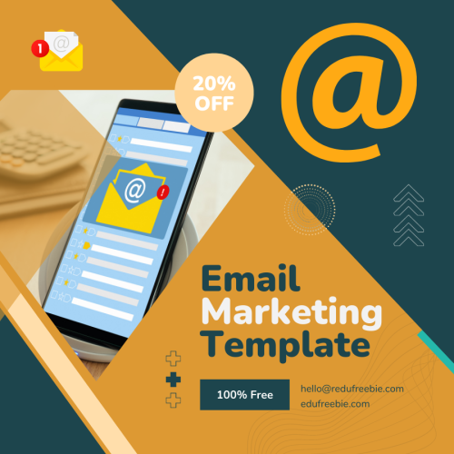 “Stand out in your customer’s inbox with our unique and free email marketing template.”