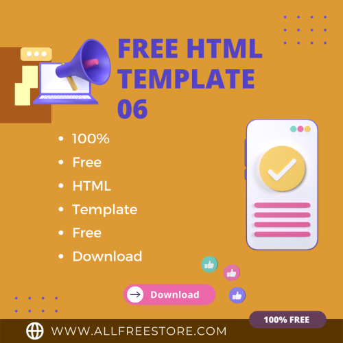 100% Free & Copyright free HTML templates. Download and edit them or do anything with them, as you please 06