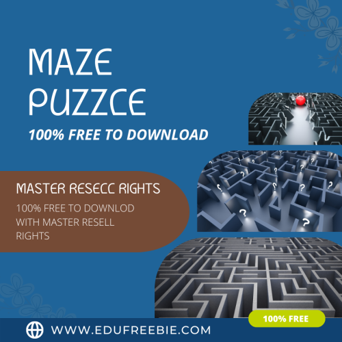 100% free to download Maze Puzzle with master resell rights. You can sell these Maze Puzzle as you want or offer them for free to anyone