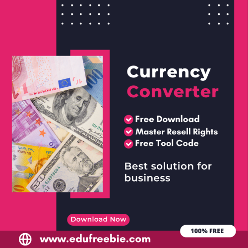 100% Free Currency Converter Tool with Master Resell Rights – Copy Code Easily and Expand Your Business Potential!