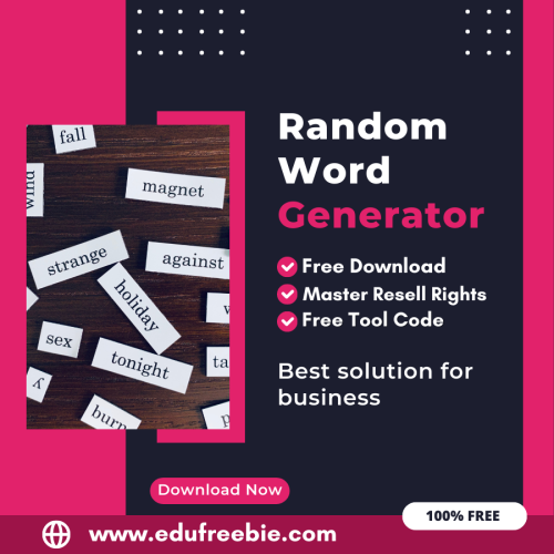 100% Free Random Words Generator Tool: Easily Generate Words by Using this Tool and Earn Money Online