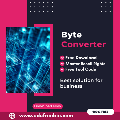 100% Free Byte Converter Tool: Easily Convert KB to MB to GB to TB with Master Resell Rights
