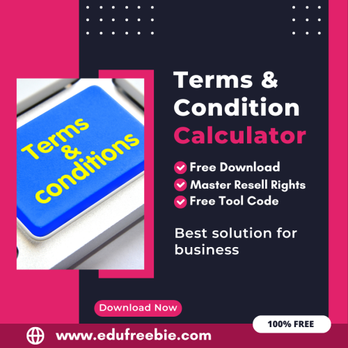 100% Free Terms & Condition Generator Tool: Easily Generate Terms & Conditions by Using this Tool and Make Money Online