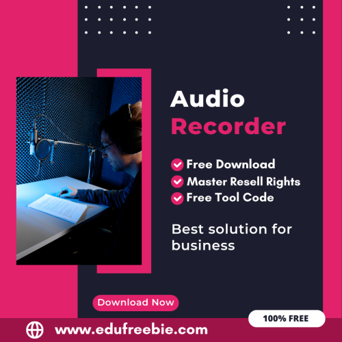 100% Free Audio Recorder Tool: Easily Record Audio by Using this Tool and Sart Your Business Now