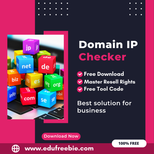 100% Free Domain IP Checker Tool: Easily Check Domain IP In one Click with Master Resell Rights
