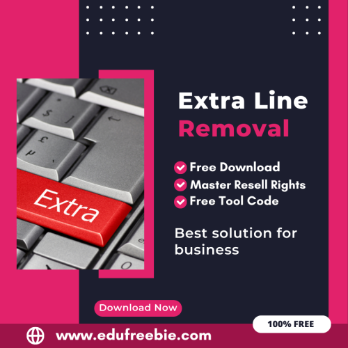 100% Free Extra Line Removal Tool: Easily Remove Extra Lines from Text In one Click with Master Resell Rights