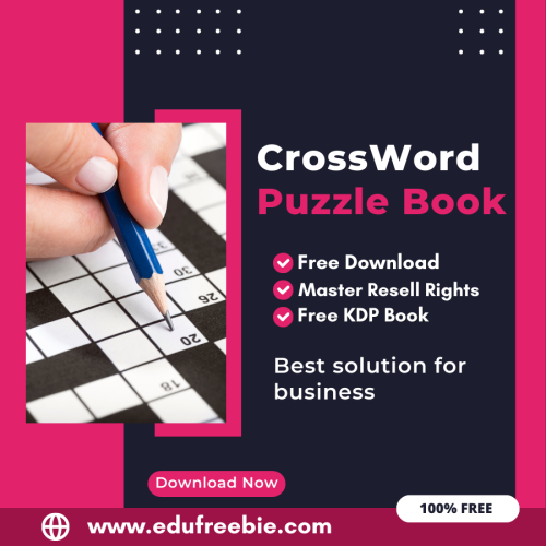 100% Free Amazon KDP Crossword Puzzle Book With Master Resell Rights and Earn Lots of Income After Selling this Puzzle Book