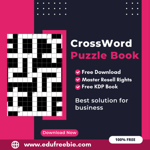 “Unlock the Power of Crossword Puzzles: A Guide to Earning from Amazon KDP with 100% Free to Download and Master Resell Rights”