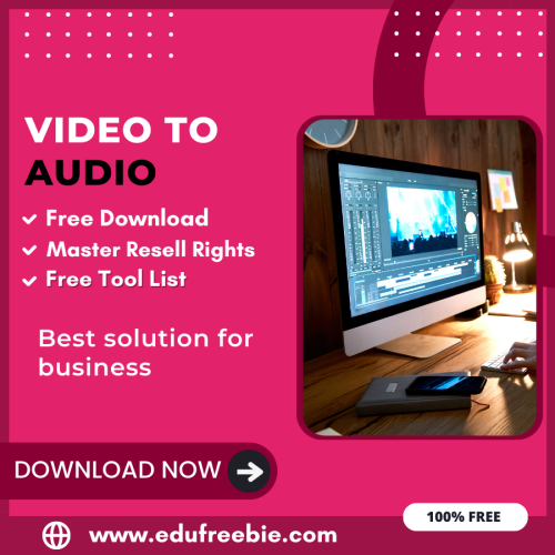 100% Free Video to Audio Converter Tool: Easily Convert your videos into Audio format by using this tool, and Become a millionaire after selling this tool