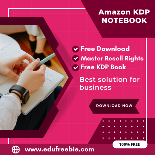 100% Free Note Book with master resell rights. You can sell this notebook on Amazon KDP and earn money online, Start Earning Now and Become Millionaire