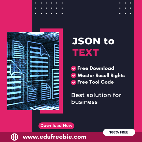 100% Free JSON to Text Converter Tool: Easily Convert JSON code to Text by Using this Tool and Earn Money Online