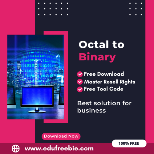 100% Free Octal to Binary Converter Tool: Easily Convert Octal code to Binary by Using this Tool and become a millionaire after selling this tool