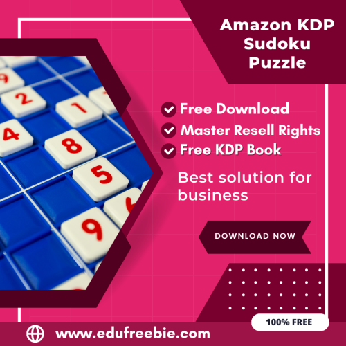 100% Free Sudoku Puzzle Book with Master Resell Rights. You can sell this Puzzle Book on Amazon KDP and Earn 100% Profit from that, Become a millionaire after selling this book