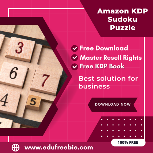 100% Free Sudoku Puzzle Book with Master Resell Rights. You can sell this Puzzle Book on Amazon KDP and Earn 100% Profit from that, Become a millionaire after selling this book