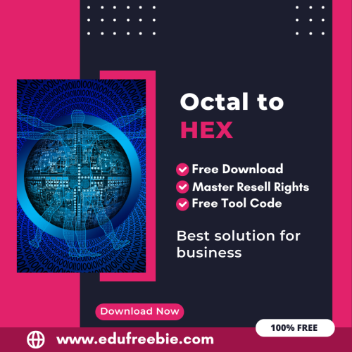 100% Free Octal to HEX Converter Tool: Easily Convert Octal code to HEX by Using this Tool and become a millionaire after selling this tool