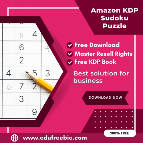 100% Free Sudoku Puzzle Book with Master Resell Rights. You can sell this Puzzle Book on Amazon KDP and Earn 100% Profit from that, Become a millionaire after selling this book