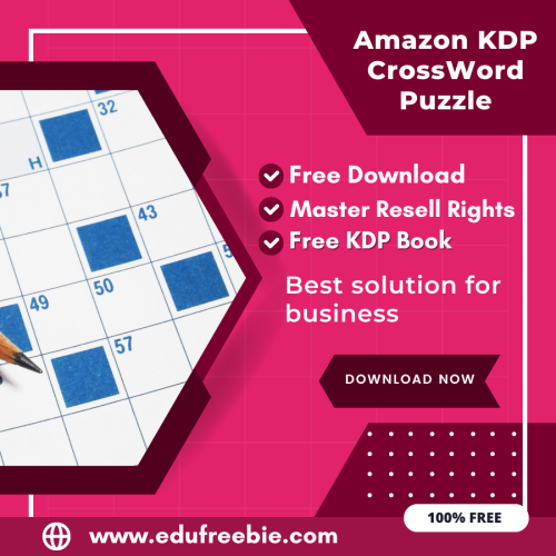 100% Free Amazon KDP Crossword Puzzle Book With Master Resell Rights and Earn Lots of Income After Selling this Puzzle Book