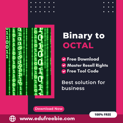 100% Free Binary to OCTAL Converter Tool: Easily Convert Binary code to OCTAL by Using this Tool and Earn Money Online