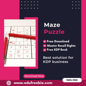 Read more about the article 100% Free Amazon KDP Maze Puzzle Book: A Step-by-Step Guide to Selling Maze Puzzles with Master Resell Rights and Earn Money Online