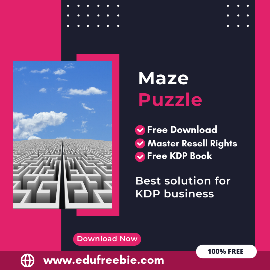 You are currently viewing 100% Free to Download Maze Puzzle Book For Amazon KDP, Download and Sell and Earn Money Online with Master Resell Rights