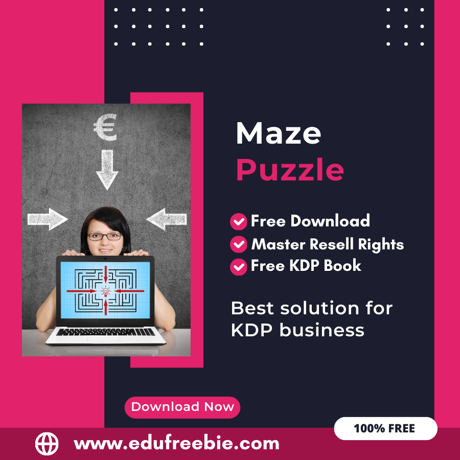 You are currently viewing 100% Free Amazon KDP Maze Puzzle Book: A Step-by-Step Guide to Selling Maze Puzzles with Master Resell Rights and Earn Money Online
