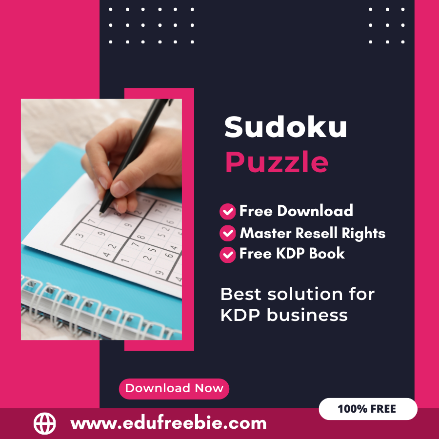 You are currently viewing Earning from Amazon KDP: A Guide to Publishing a Sudoku Puzzle Book with 100% Free to Download With Master Resell Rights