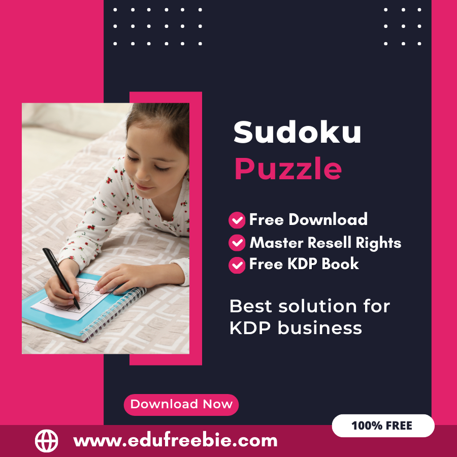 You are currently viewing Profit from Amazon KDP: A Beginner’s Guide to Publishing a Sudoku Puzzle Book with 100% Free to Download With Master Resell Rights