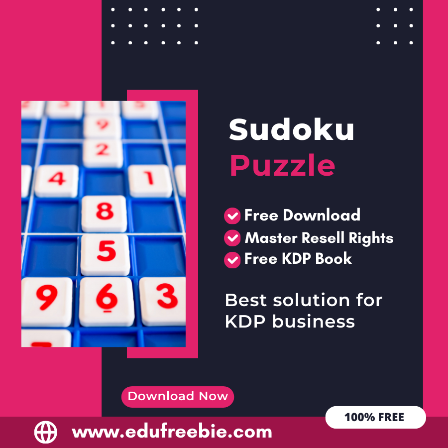 You are currently viewing Earning from Amazon KDP: A Guide to Publishing a Sudoku Puzzle Book with 100% Free to Download With Master Resell Rights