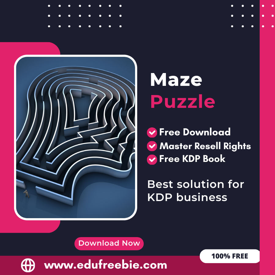You are currently viewing 100% Free Maze Puzzle Book for Selling on Amazon KDP and Earn Money Online with master resell Rights