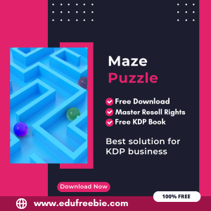 Read more about the article 100% Free to Download Maze Puzzle Book With Master Resell Rights, Earn Money By Selling this on Amazon KDP Portal