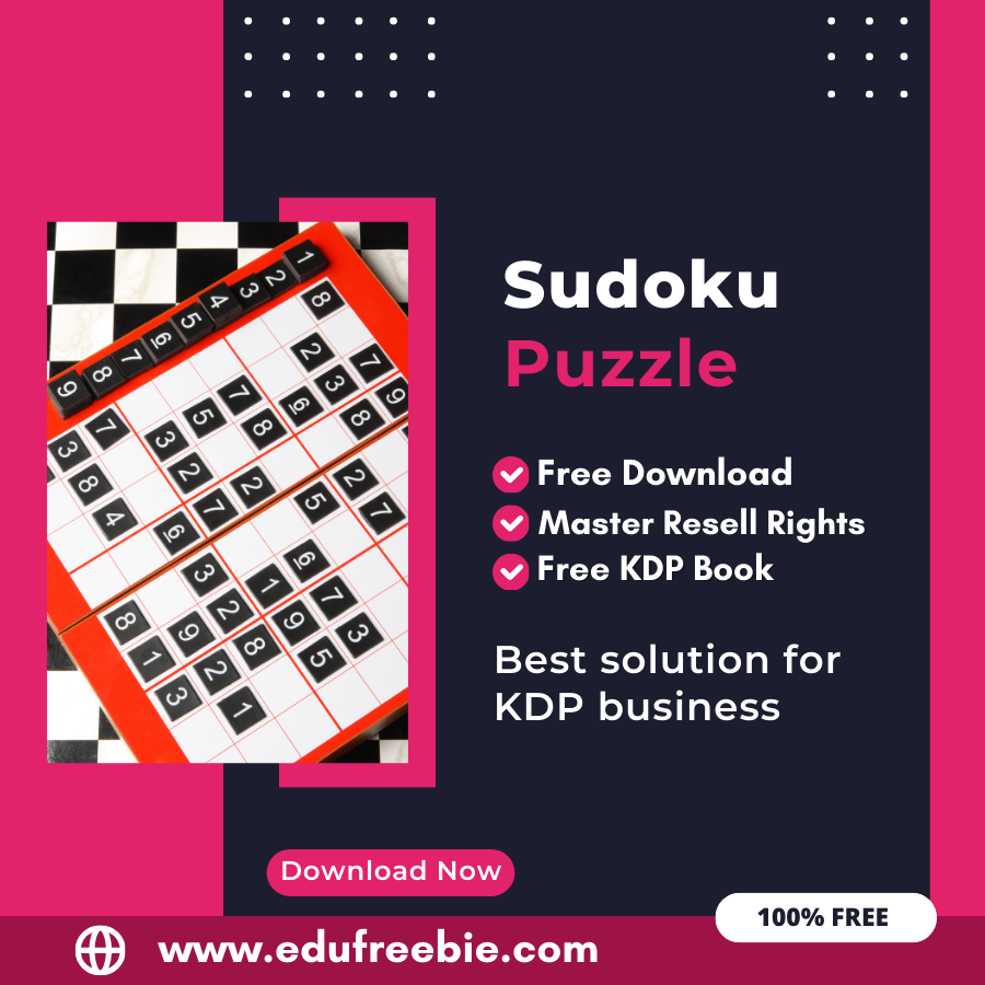 You are currently viewing Earning from Amazon KDP: An Expert’s Guide to Publishing a Sudoku Puzzle Book with 100% Free to Download With Master Resell Rights