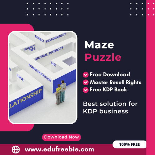 100% Free Maze Puzzle Book with Master Resell Rights Learn How to Sell Maze Puzzles and Earn Money